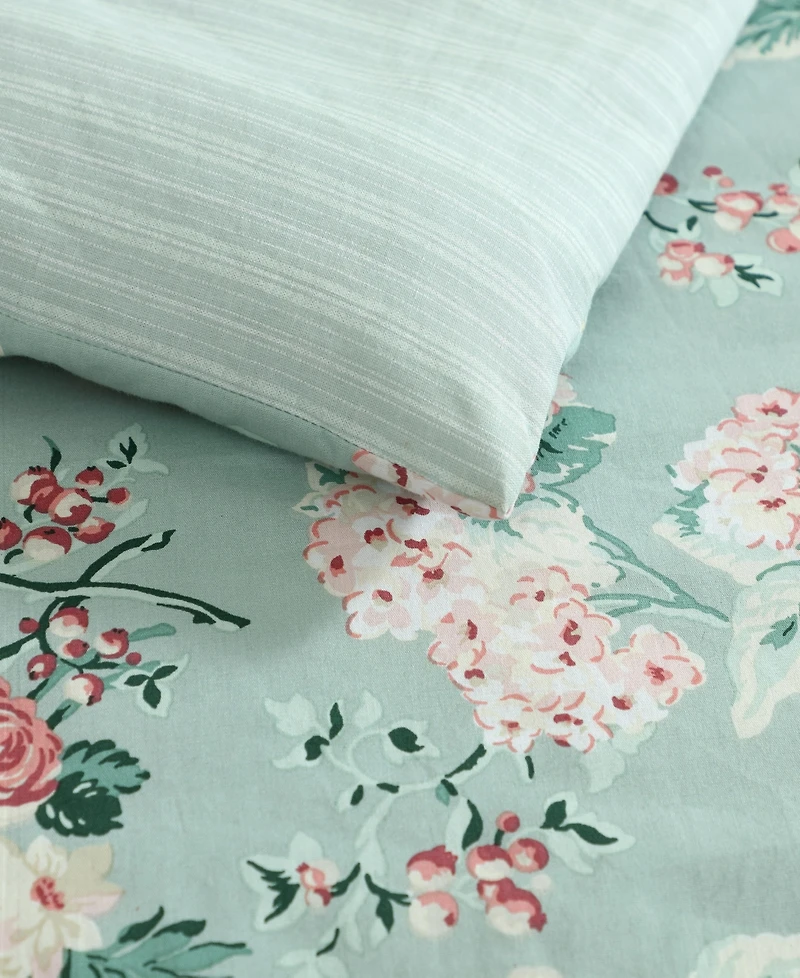 Laura Ashley Rosemoore Face Cotton -Pc. Comforter Set