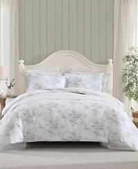 Laura Ashley Arundel Sateen 3-Pc. Duvet Cover Set