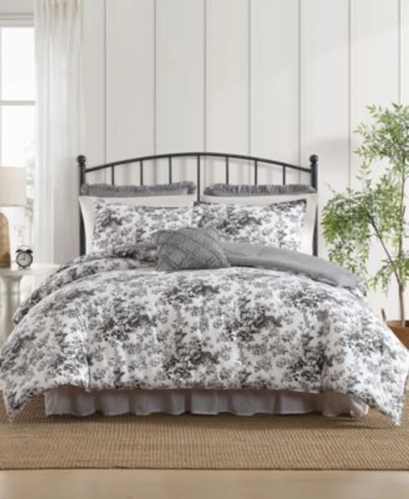Laura Ashley Toile Delight Cotton Comforter Bonus Set