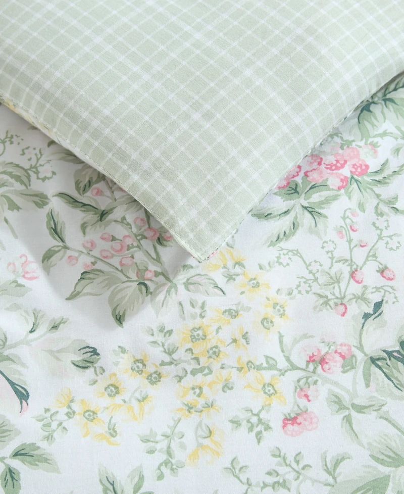 Laura Ashley Bramble Floral Cotton 2-Pc. Comforter Set, Twin