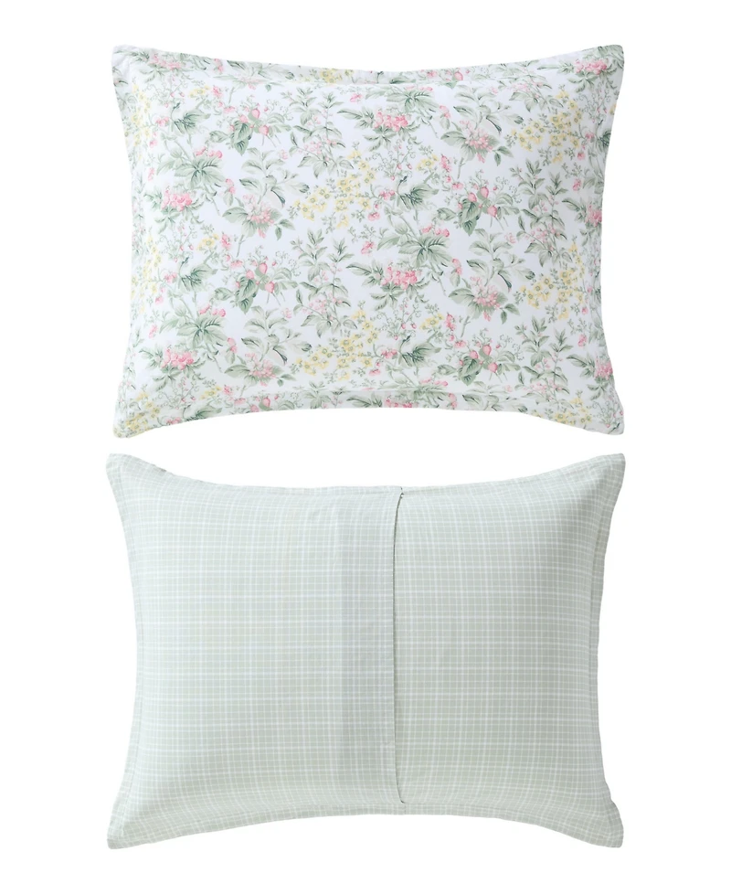 Laura Ashley Bramble Floral Cotton 3-Pc. Comforter Set