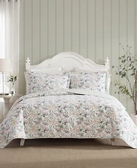 Laura Ashley Bramble Floral Cotton 3-Pc. Quilt Set, King