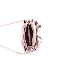 Like Dreams Park Double Bowtie Zipper Satchel Bag