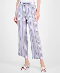 Tommy Hilfiger Women's Striped Drawstring-Waist Pants