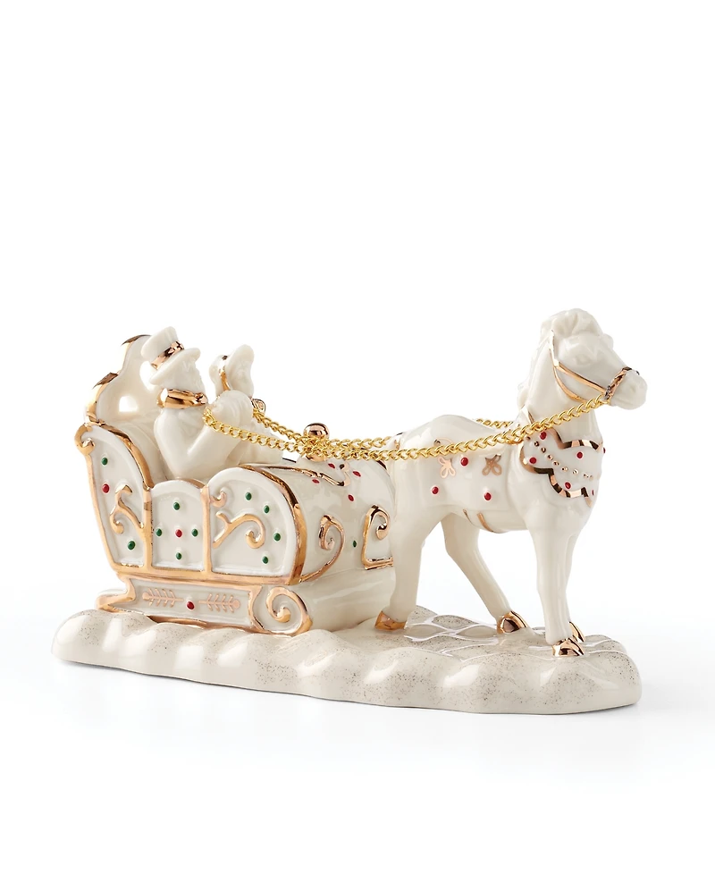 From The Vault! Lenox Mistletoe Park Horse & Sleigh Figurine, Exclusively at Macy's