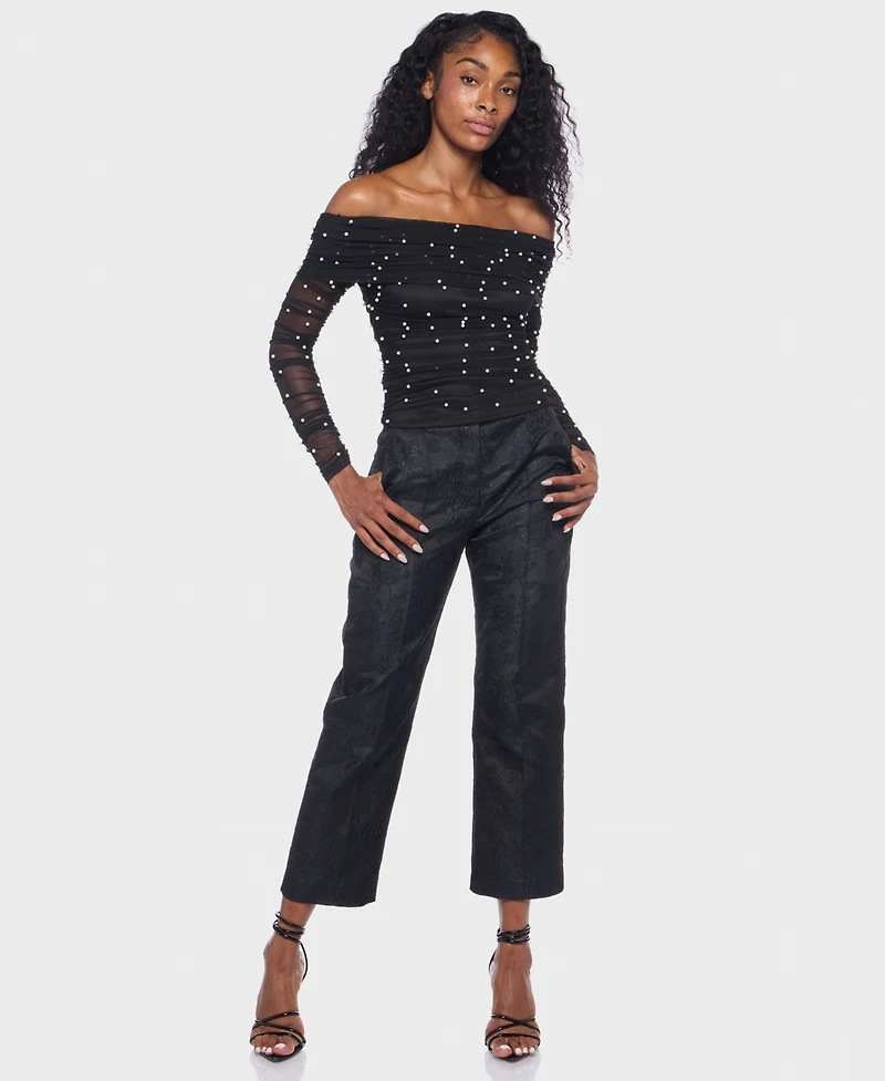 Alex & Sophia Women's Embellished Off-The-Shoulder Top