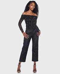 Alex & Sophia Women's Embellished Off-The-Shoulder Top
