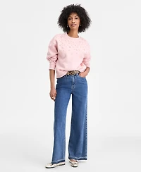 On 34th Women's Embellished Crewneck Sweatshirt, Macy's Exclusive