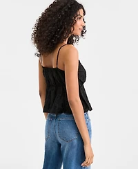 On 34th Women's Floral-Textured Sleeveless Peplum Top, Macy's Exclusive