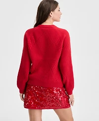 On 34th Women's Mixed-Argyle Crewneck Sweater, Macy's Exclusive