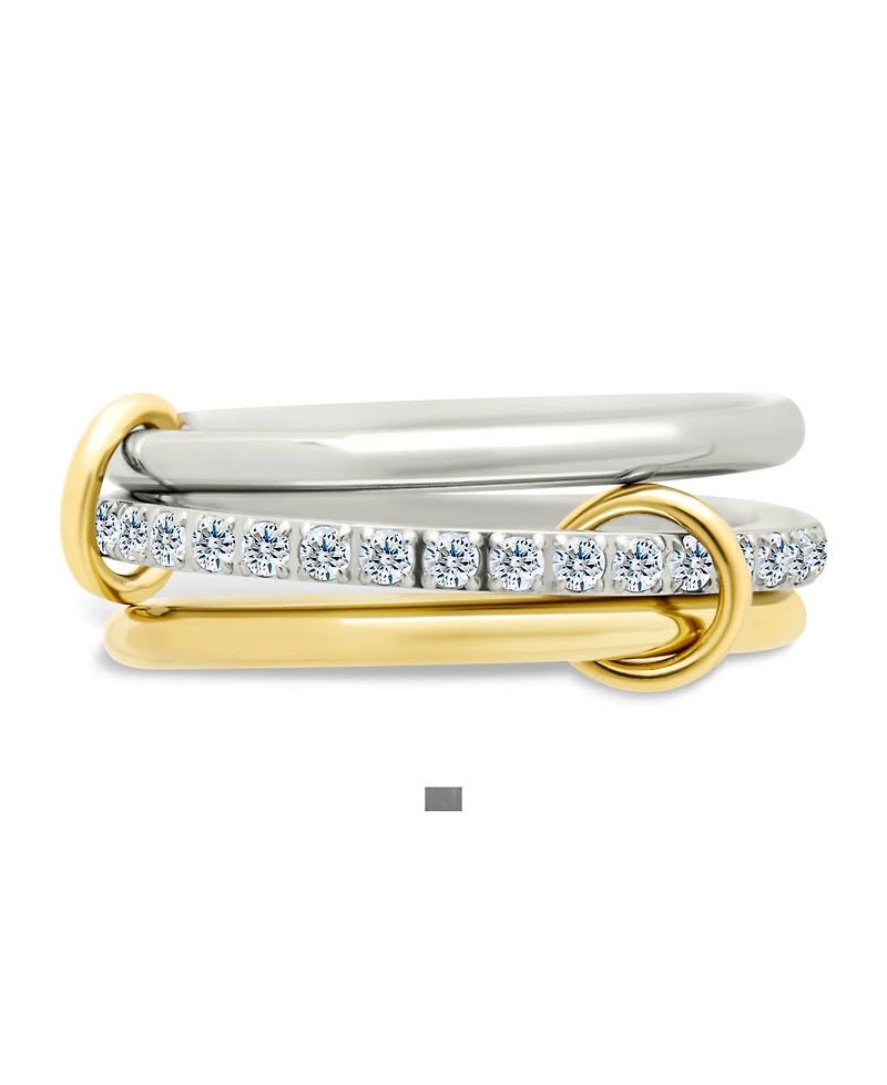 Sterling Forever Edda Linked Stacking Ring Set