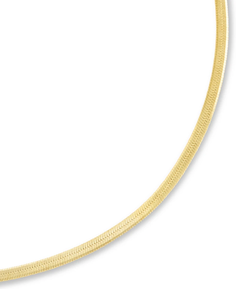 Sterling Forever Silver Herringbone Chain Bracelet