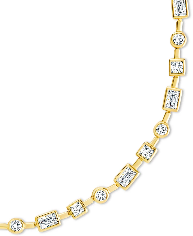 Sterling Forever Camden Cubic Zirconia Staggered Tennis Bracelet
