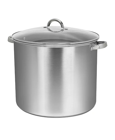 Sedona Kitchen Stainless Steel 27-Quart Stock Pot with Glass Lid