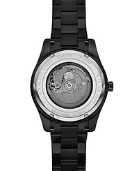 Michael Kors Men's Lexington Automatic Black Ip Stainless Steel Watch, 45mm