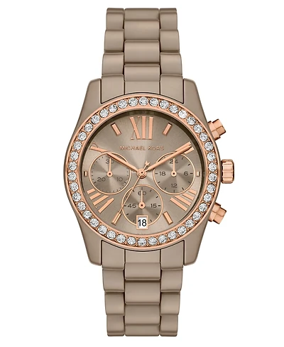 Michael Kors Women's Lexington Chronograph Mink Ceramic Watch, 38mm