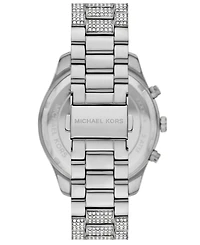 Michael Kors Women's Lexington Chronograph Silver-Tone Stainless Steel Watch, 42mm