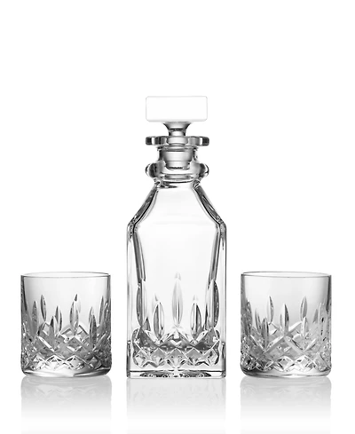 Waterford Connoisseur Lismore Mini Square Decanter & Pair of Tumblers, 16floz