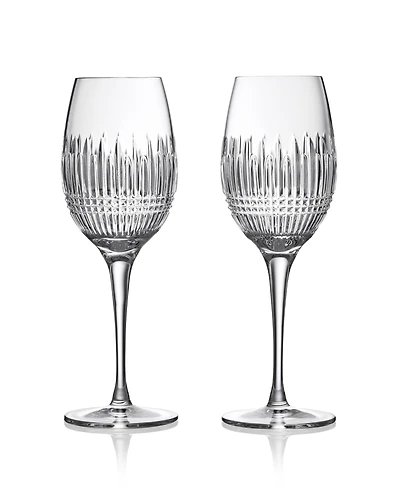 Waterford Lismore Diamond Essence White Wine Medium 15.5oz, Set of 2