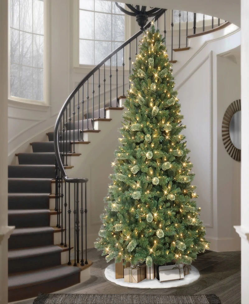 Puleo 9' Pre-Lit Artificial Teton Pine Tree with Led Lights