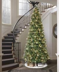 Puleo 9' Pre-Lit Artificial Teton Pine Tree with Led Lights