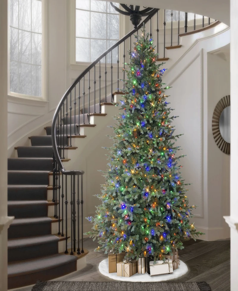 Puleo 9' Pre-Lit Linden Fir Artificial Tree with Dual-Color Led Lights