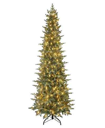 Puleo 7.5' Pre-Lit Slim Linden Fir Artificial Tree