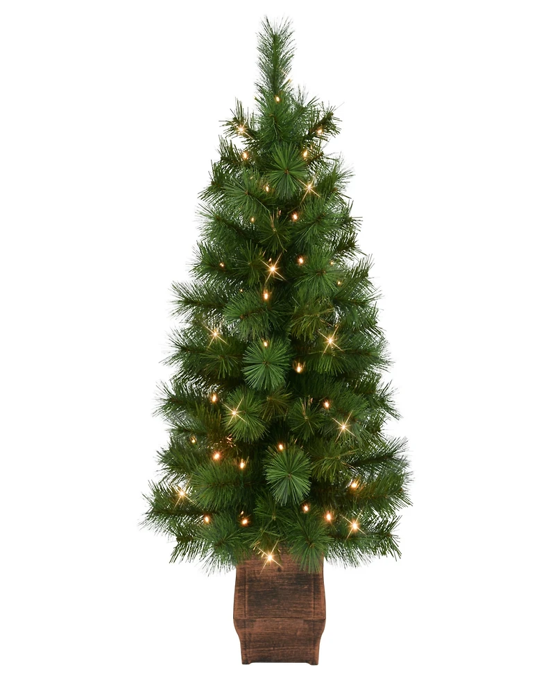 Puleo 3.5' Artificial Pre-Lit Potted Wyoming Pine Tree