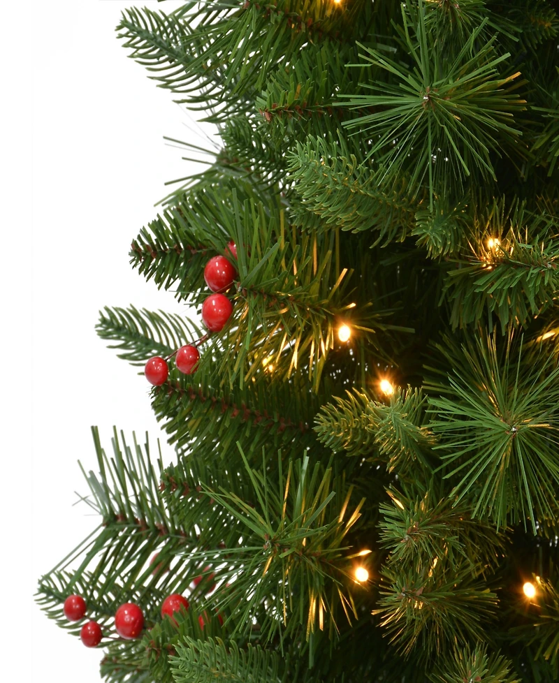 Puleo 3.5' Artificial Pre-Lit Potted Oregon Fir Tree