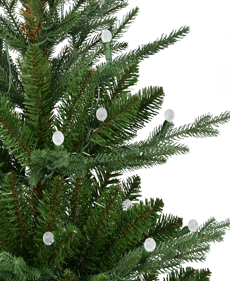 Puleo 3' Pre-Lit Artificial Christmas Tree in Burlap Sac Base