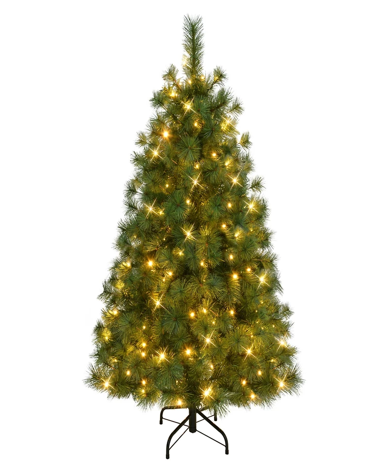 Puleo 4.5' Pre-Lit Artificial Colorado Pine Christmas Tree with Dual Function Led Lights