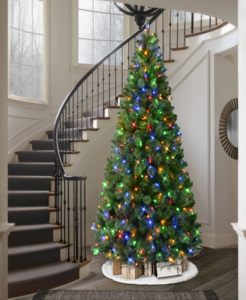 Puleo 9' Pre-Lit Artificial Wyoming Pine Tree with Multi-Function Led Lights
