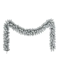 Puleo 9' x 10" Flocked Royal Majestic Fir Garland
