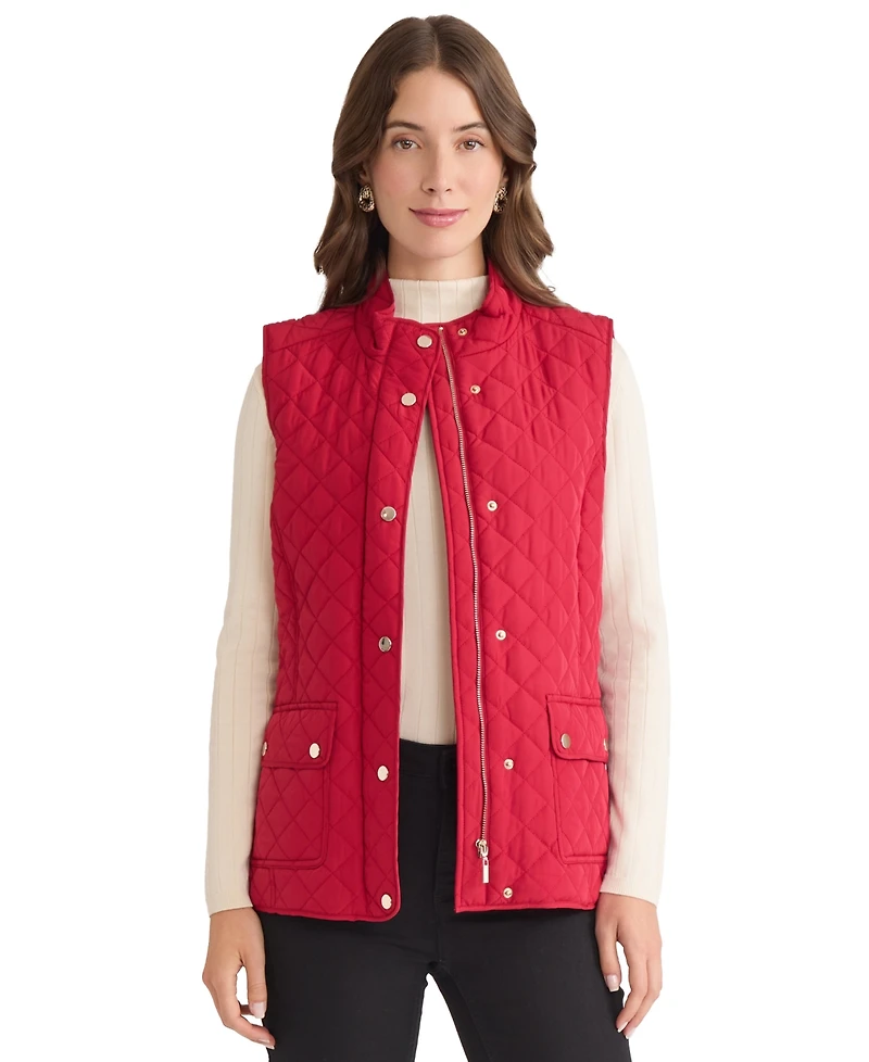 Jones New York Women's Patch Pocket Vest Jacket