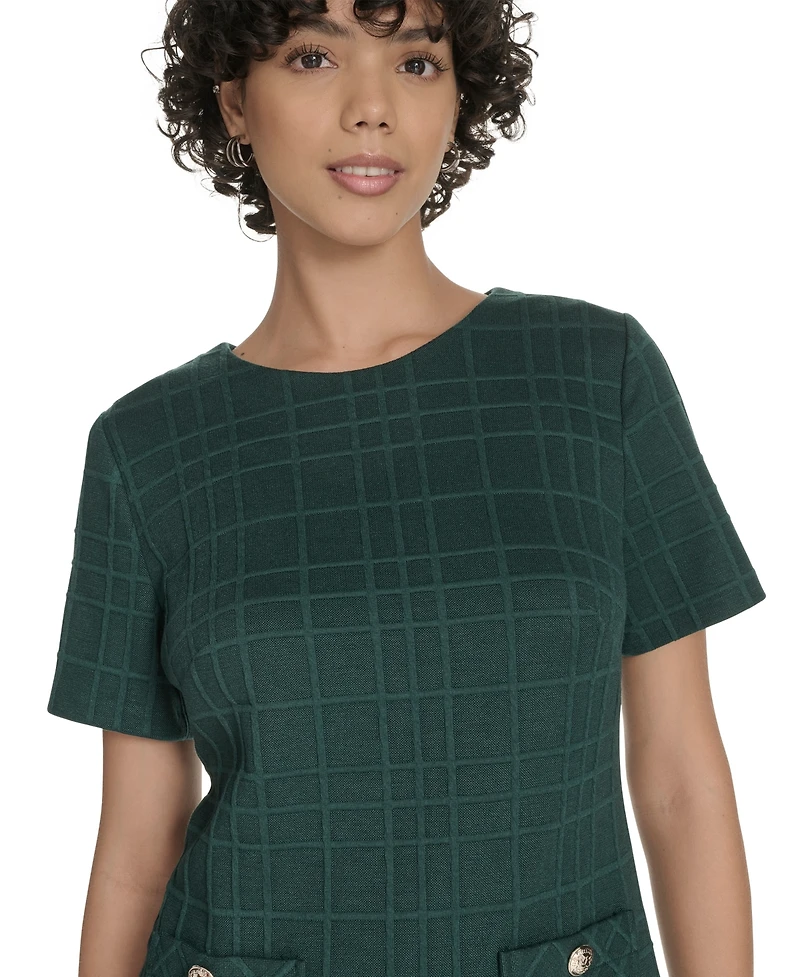 Tommy Hilfiger Petite Short Sleeve Knit Shift Dress