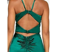 Emerald Sundae Juniors' Corset-Front Cutout-Back Gown, Created for Macy's