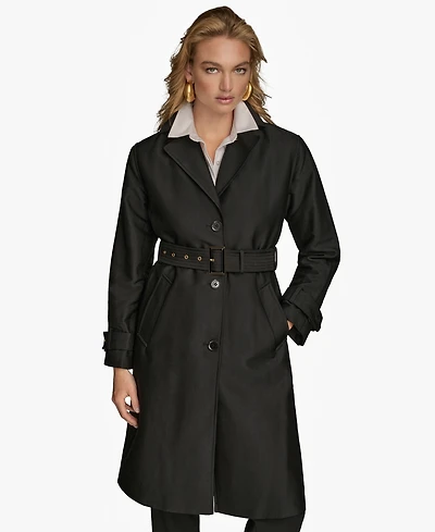 Donna Karan New York Women's Single-Breasted Belted Trench Coat