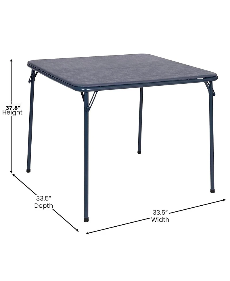 Sugift 5-Piece Folding Dining Set with Table and 4 Vinyl Padded Chairs