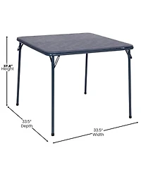 Sugift 5-Piece Folding Dining Set with Table and 4 Vinyl Padded Chairs