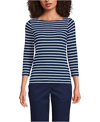 Lands' End Women's Mariner Jersey Boatneck Top