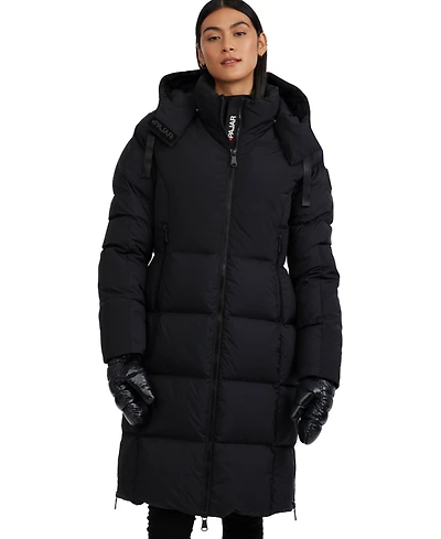 Pajar Women's Zaniah Long Channel Quilted Puffer with Removable Hood