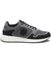 Boss by Hugo Men's Double B Monogram Suede Trainers Shoes