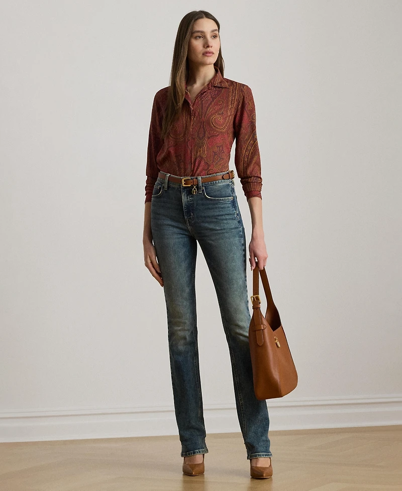 Lauren Ralph Women's Classic Fit Paisley Print Shirt