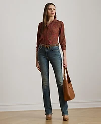 Lauren Ralph Women's Classic Fit Paisley Print Shirt