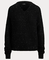Lauren Ralph Lauren Women's Sequin Detail V-Neck Sweater