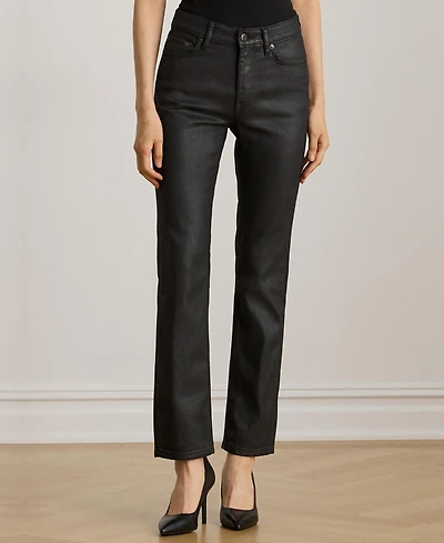 Lauren Ralph Women's Coated Straight Ankle Jeans