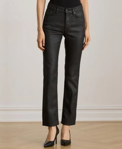 Lauren Ralph Lauren Womens Coated Straight Ankle Jeans