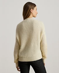 Lauren Ralph Women's Sequin Detail V-Neck Sweater