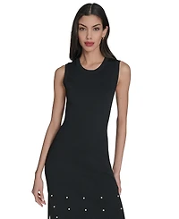 Vince Camuto Petite Sweater Slit Hem Midi Dress