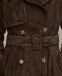 Donna Karan New York Women's Double Breasted Belted Trench Coat